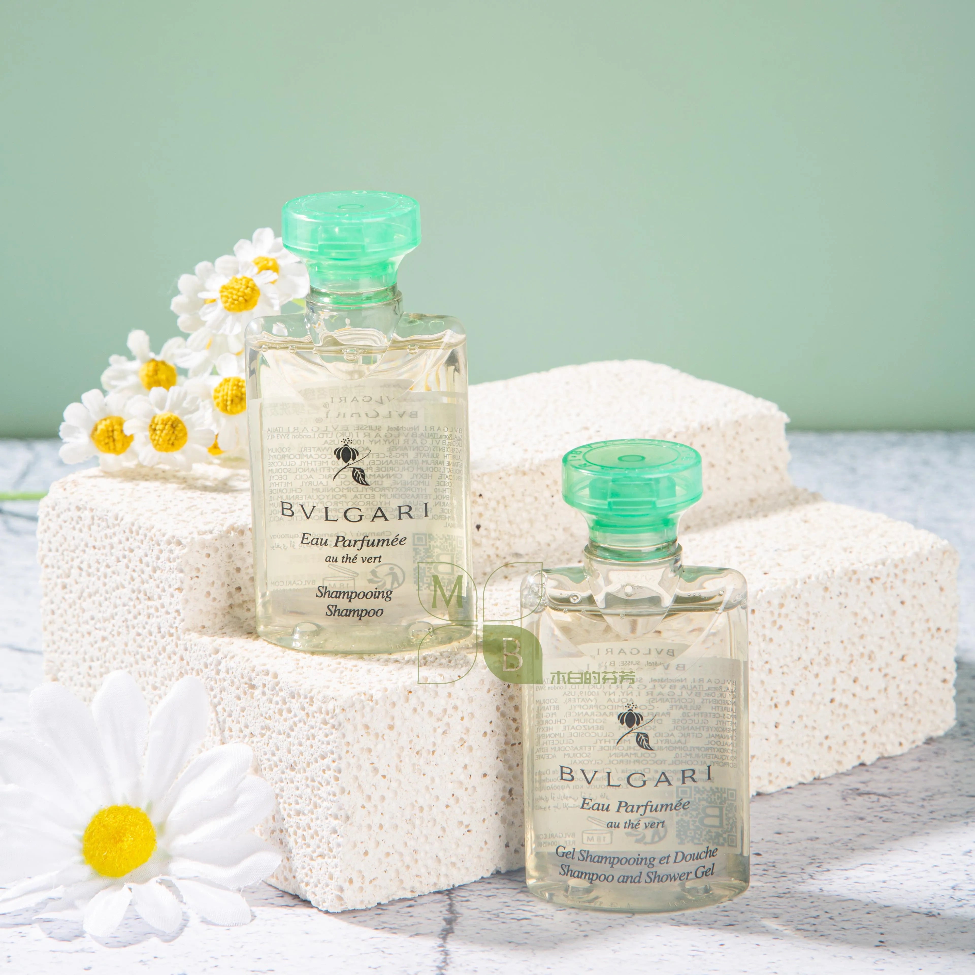 BVLGARI Green Tea Shampoo & Conditioner & Shower Gel & Body Lotion & Soap 40ML