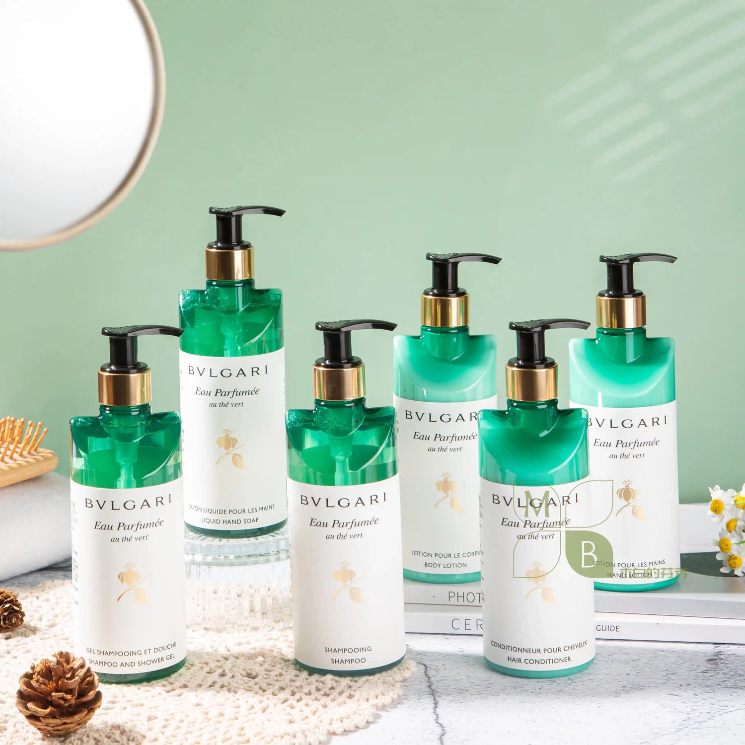BVLGARI Green Tea Shampoo &amp; Conditioner &amp; Body Lotion &amp; Shower Gel &amp; Hand Wash &amp; Hand Lotion 300ML
