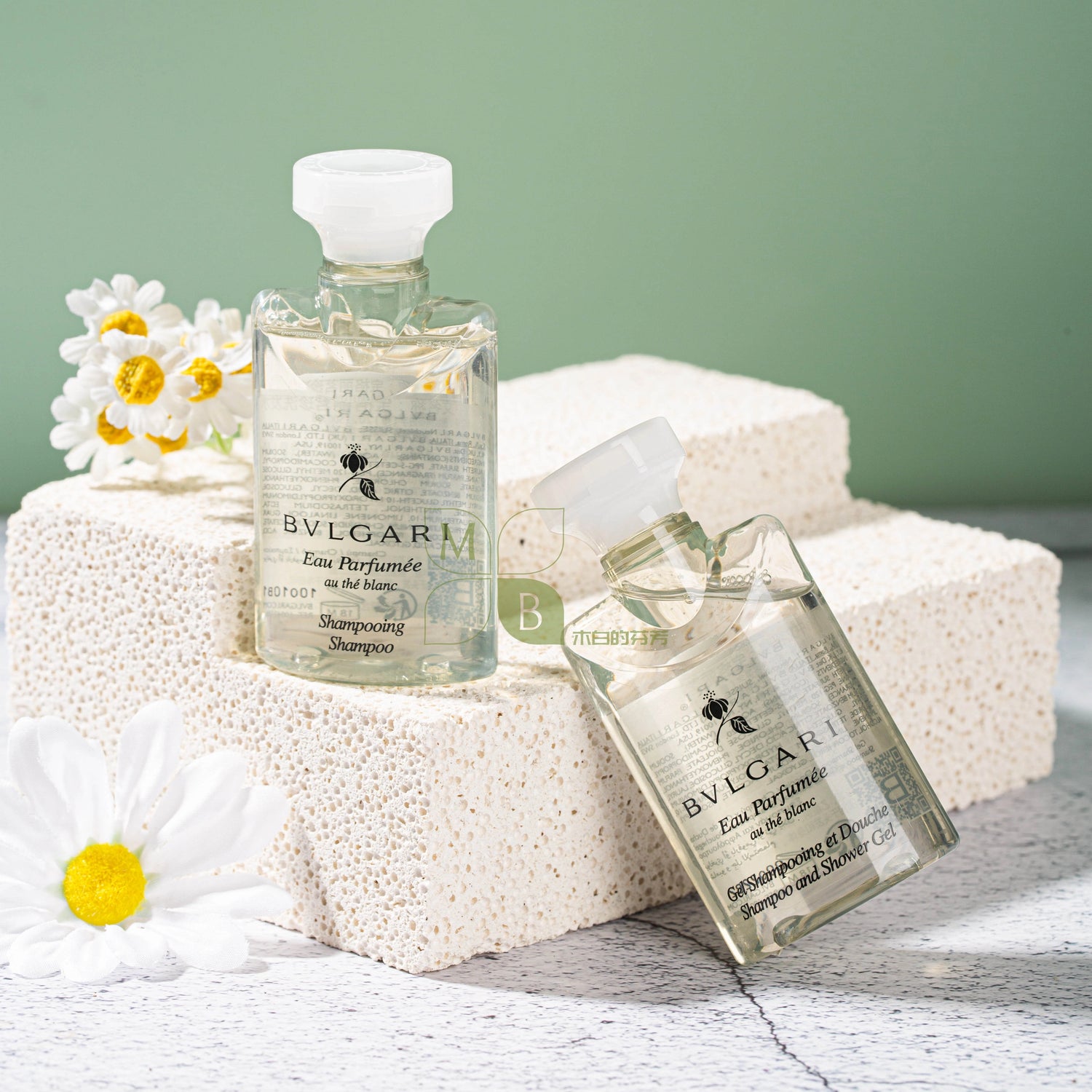 BVLGARI White Tea Shampoo &amp; Conditioner &amp; Shower Gel &amp; Body Lotion 40ML
