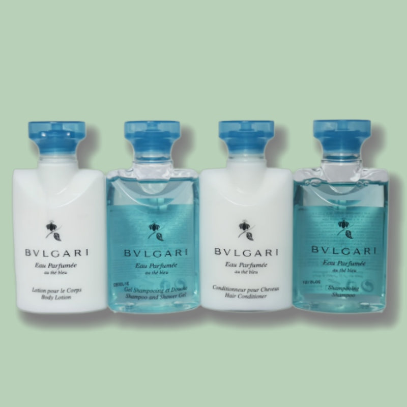 BVLGARI Blue Tea Shampoo & Conditioner & Shower Gel & Body Lotion & Soap 40ML