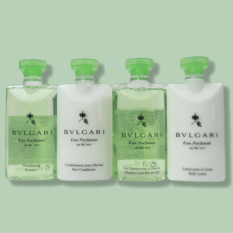 BVLGARI Green Tea Shampoo &amp; Conditioner &amp; Shower Gel &amp; Body Lotion &amp; Soap 75ML