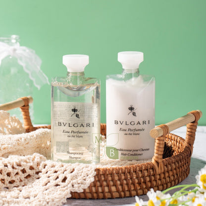 BVLGARI White Tea Shampoo &amp; Conditioner &amp; Shower Gel &amp; Body Lotion &amp; Soap 75ML