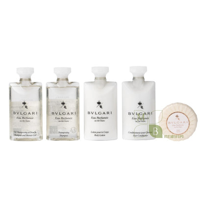 BVLGARI White Tea Shampoo &amp; Conditioner &amp; Shower Gel &amp; Body Lotion &amp; Soap 75ML