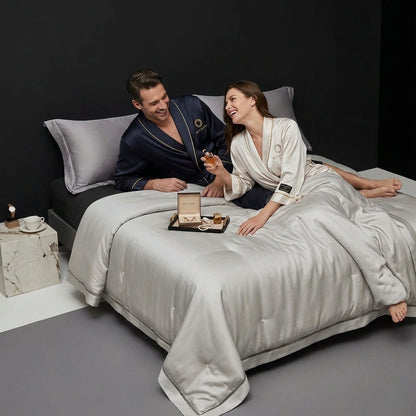 Bvlgari Hotel Bedding Silk Quilt | Two Colors